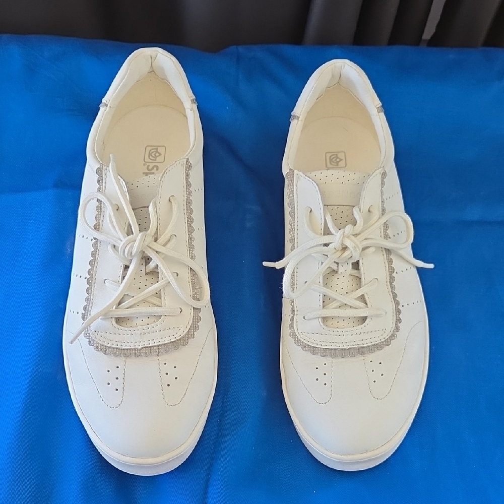 Spenco Size 11d White Leather Sneakers